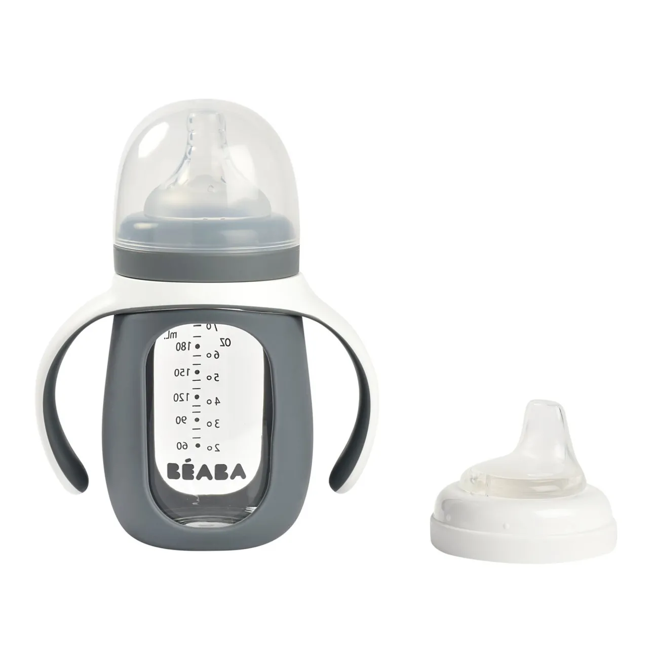 Biberon Verre D'Apprentissage 210 Ml Mineral Grey