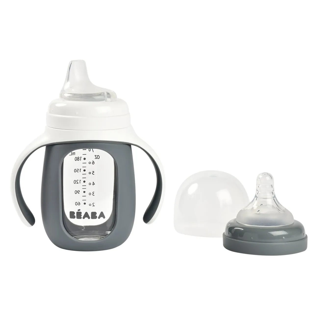 Biberon Verre D'Apprentissage 210 Ml Mineral Grey
