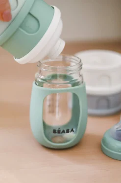 Boite Doseuse 4 Compartiments Cotton / Sage Green