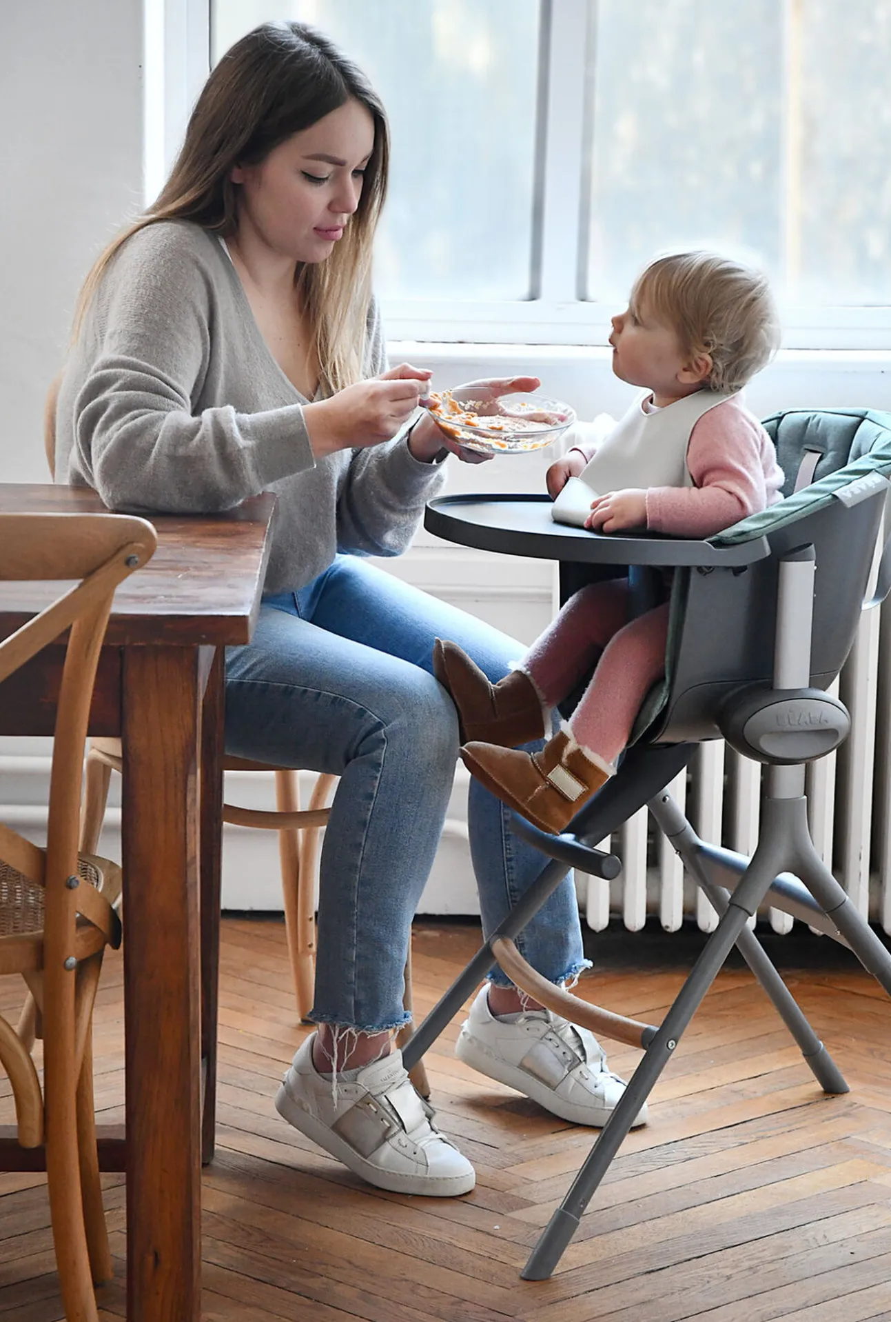 Chaise Haute Evolutive Up & Down Dark Grey