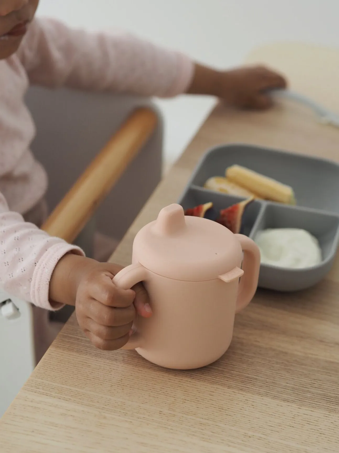 Coffret D'Apprentissage Silicone + Tasse Pink
