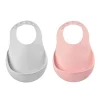 Lot De 2 Bavoirs Silicone Light Mist/Old Pink