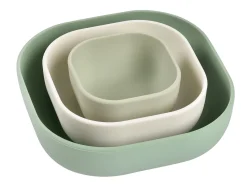 Lot De 3 Bols Silicone Gigogne Sage Green