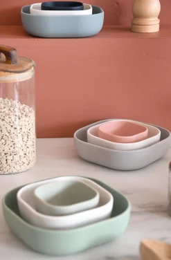 Lot De 3 Bols Silicone Gigogne Sage Green