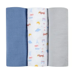 Lot De 3 Langes En Coton Paris