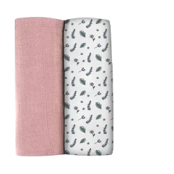 Lot De 2 Langes Xxl En Coton Bridal Pink/Flowery Countryside