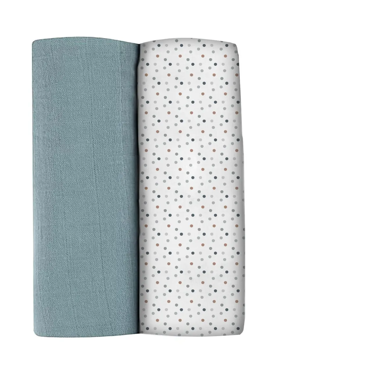 Lot De 2 Langes Xxl En Coton Baltic Blue/Points