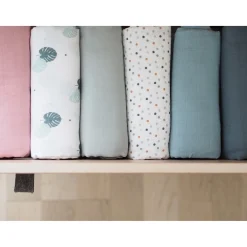 Lot De 2 Langes Xxl En Coton Baltic Blue/Points