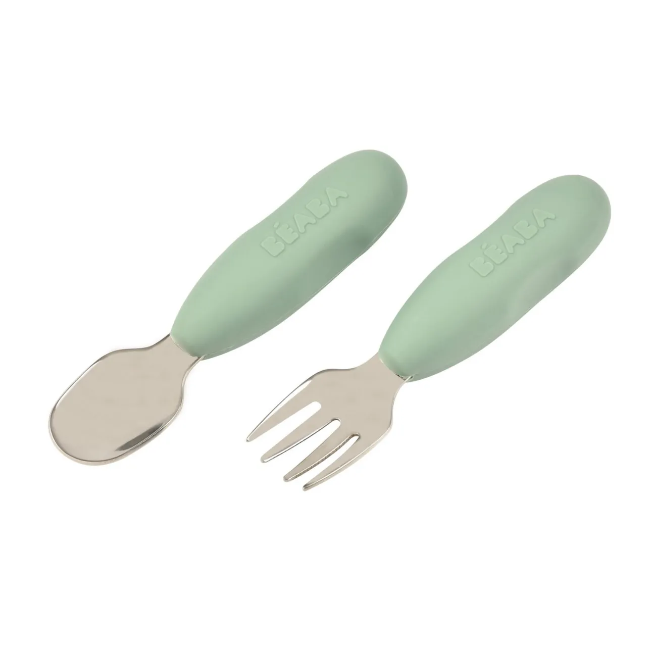 Lot De 2 Pre-Couverts Inox Sage Green