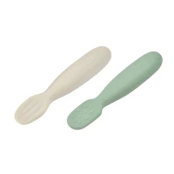 Lot De 2 Pre-Cuillere Silicone Sage Green / Velvet Grey