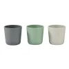 Lot De 3 Verres Silicone Velvet Grey / Sage Green