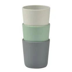 Lot De 3 Verres Silicone Velvet Grey / Sage Green