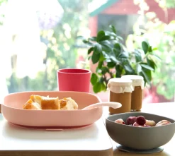 Set Vaisselle Silicone 4 Pieces Pink